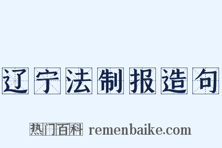 辽宁法制报造句是什么意思的图片